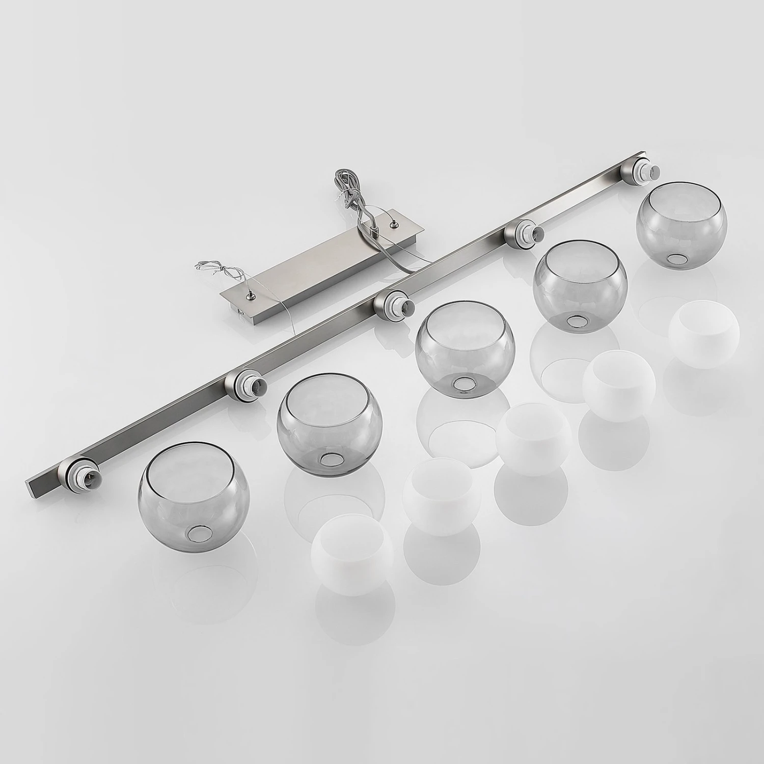 Lucande Kaiya Hängeleuchte, Glas, Fünfflammig 10 Lucande Kaiya Hängeleuchte, Glas, Fünfflammig – Bild 8