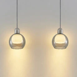 Lucande Kaiya Hängeleuchte, Glas, Zweiflammig -Lucande 9639565 6