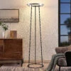 Lucande Seppe LED-Stehleuchte, Ø 50 Cm, Nickel -Lucande 9639571