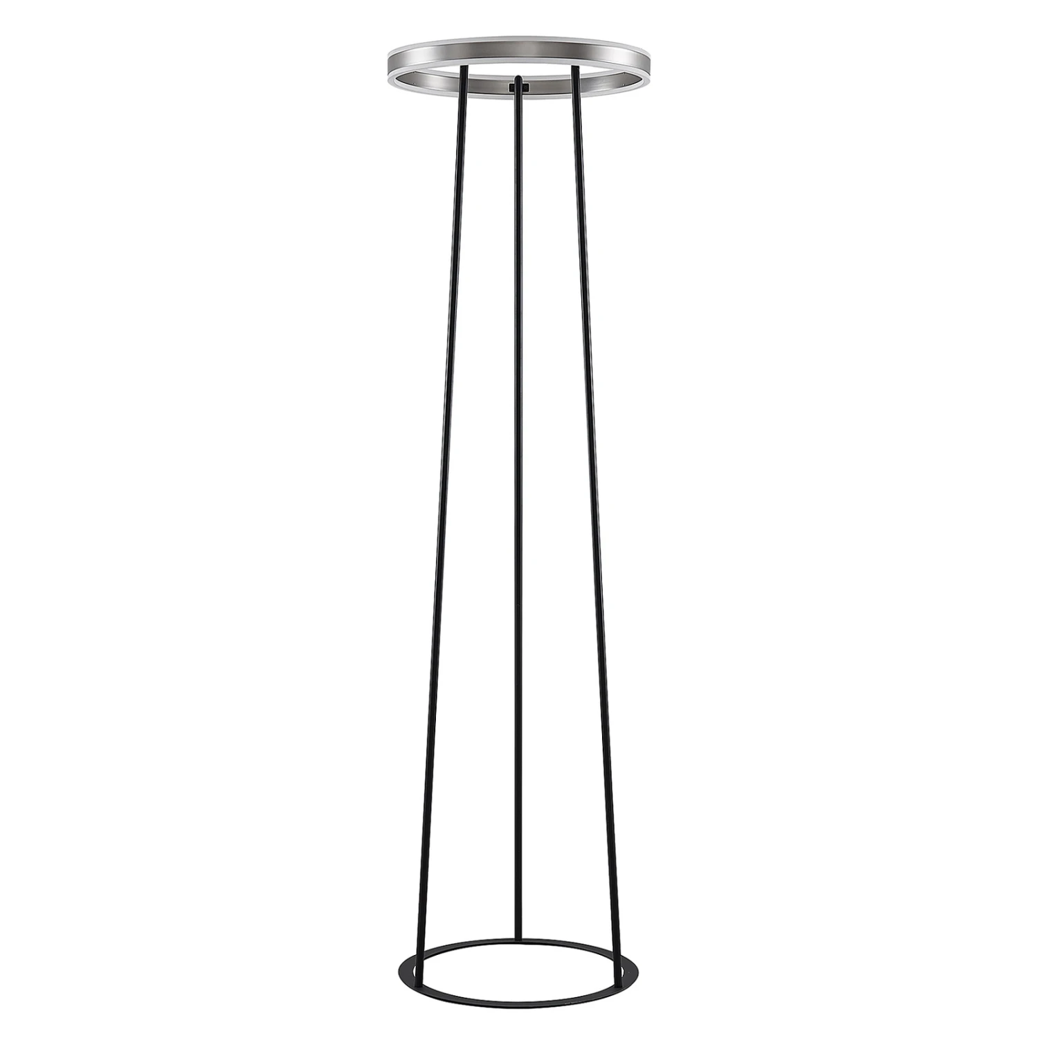 Lucande Seppe LED-Stehleuchte, Ø 50 Cm, Nickel 5 Lucande Seppe LED-Stehleuchte, Ø 50 Cm, Nickel – Bild 3