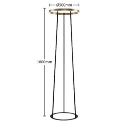 Lucande Seppe LED-Stehleuchte, Ø 50 Cm, Nickel 14 Lucande Seppe LED-Stehleuchte, Ø 50 Cm, Nickel -Lucande 9639571 3