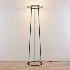 Lucande Seppe LED-Stehleuchte, Ø 50 Cm, Nickel 15 Lucande Seppe LED-Stehleuchte, Ø 50 Cm, Nickel -Lucande 9639571 4