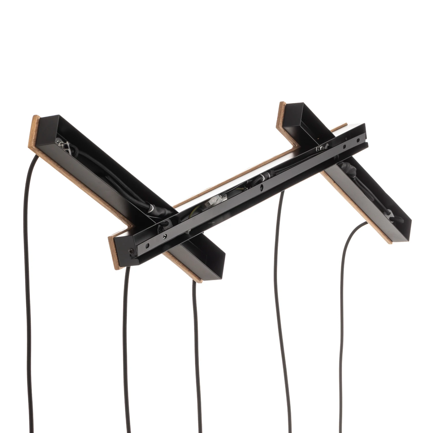 Lucande Thamila Hängeleuchte, Schwarz, Eiche 11 Lucande Thamila Hängeleuchte, Schwarz, Eiche – Bild 9