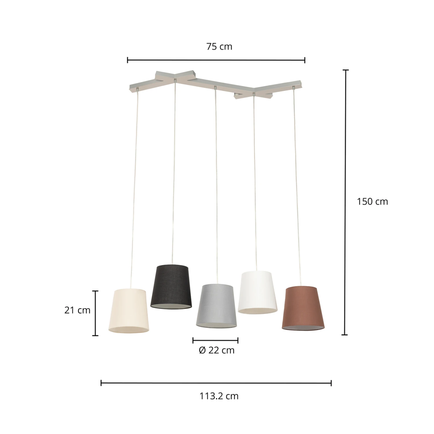 Lucande Thamila Hängeleuchte, Multicolour, Eisen 7 Lucande Thamila Hängeleuchte, Multicolour, Eisen – Bild 5