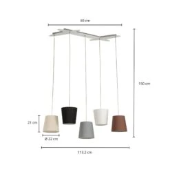 Lucande Thamila Hängeleuchte, Multicolour, Alu -Lucande 9639625 4