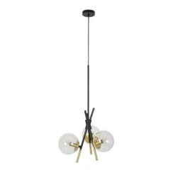 Lucande Sotiana Hängelampe, 3-fl., Rund, Messing -Lucande 9639634 2