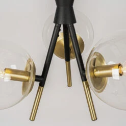 Lucande Sotiana Hängelampe, 3-fl., Rund, Messing -Lucande 9639634 6