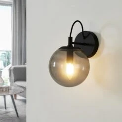 Lucande Sotiana Wandleuchte, Glaskugel, Schwarz 9 Lucande Sotiana Wandleuchte, Glaskugel, Schwarz -Lucande 9639636 2