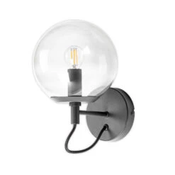 Lucande Sotiana Wandleuchte, Glaskugel, Schwarz 10 Lucande Sotiana Wandleuchte, Glaskugel, Schwarz -Lucande 9639636 3