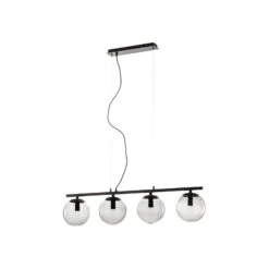 Lucande Sotiana Hängelampe, 4 Glaskugeln, Schwarz -Lucande 9639640 3