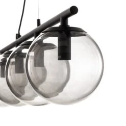 Lucande Sotiana Hängelampe, 4 Glaskugeln, Schwarz -Lucande 9639640 6