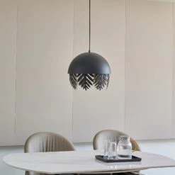 Lucande Aparas Hängelampe Blattoptik, 1-fl., 35 Cm -Lucande 9639647 1