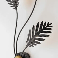 Lucande Aparas Wandleuchte Mit Blattdekor -Lucande 9639652 5