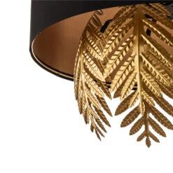 Lucande Malviras Stoff-Hängelampe, Blattdeko 2-fl. 16 Lucande Malviras Stoff-Hängelampe, Blattdeko 2-fl. -Lucande 9639656 5