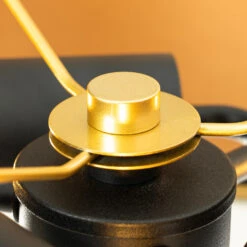 Lucande Malviras Stoff-Stehleuchte Mit Blattdeko -Lucande 9639657 5