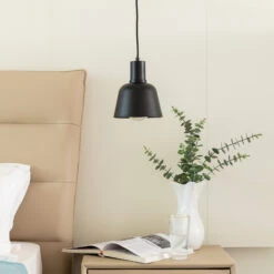 Lucande Servan Hängeleuchte, Schwarz, Einflammig -Lucande 9639671 1