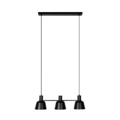 Lucande Servan Hängeleuchte, Schwarz, Dreiflammig -Lucande 9639673 2