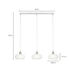 Lucande Sharvil Hängeleuchte, Dreiflammig, Glas -Lucande 9639743 3