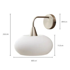 Lucande Sharvil Wandleuchte Aus Stahl Und Glas -Lucande 9639744 4