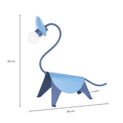 Lucande Idalina LED-Tischlampe, Dino, Blau 13 Lucande Idalina LED-Tischlampe, Dino, Blau -Lucande 9639750 3