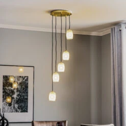 Lucande Taylan Hängeleuchte 5-flammig Rondell