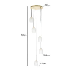 Lucande Taylan Hängeleuchte 5-flammig Rondell 15 Lucande Taylan Hängeleuchte 5-flammig Rondell -Lucande 9639757 4