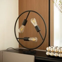 Lucande Linnard Tischleuchte Aus Eisen, 3-flammig -Lucande 9639759 1