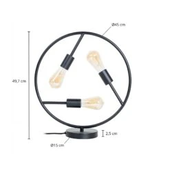 Lucande Linnard Tischleuchte Aus Eisen, 3-flammig -Lucande 9639759 3