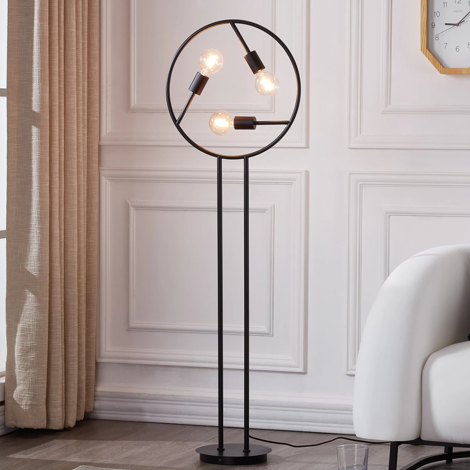 Lucande Linnard Stehleuchte Aus Eisen, 3-flammig 3 Lucande Linnard Stehleuchte Aus Eisen, 3-flammig