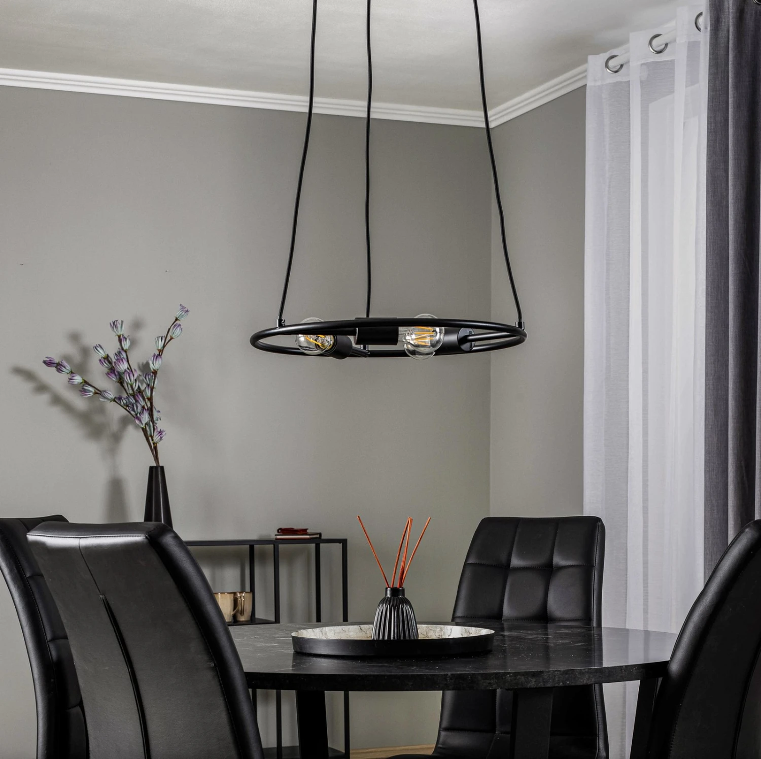 Lucande Linnard Hängeleuchte Aus Stahl, 3-flammig 5 Lucande Linnard Hängeleuchte Aus Stahl, 3-flammig – Bild 3