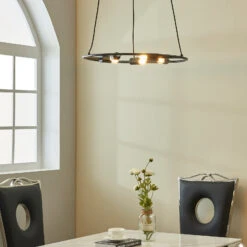 Lucande Linnard Hängeleuchte Aus Stahl, 5-flammig -Lucande 9639764 1