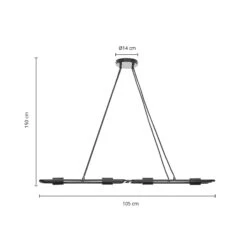 Lucande Tornike Hängeleuchte, Vierflammig, Stahl -Lucande 9639768 4