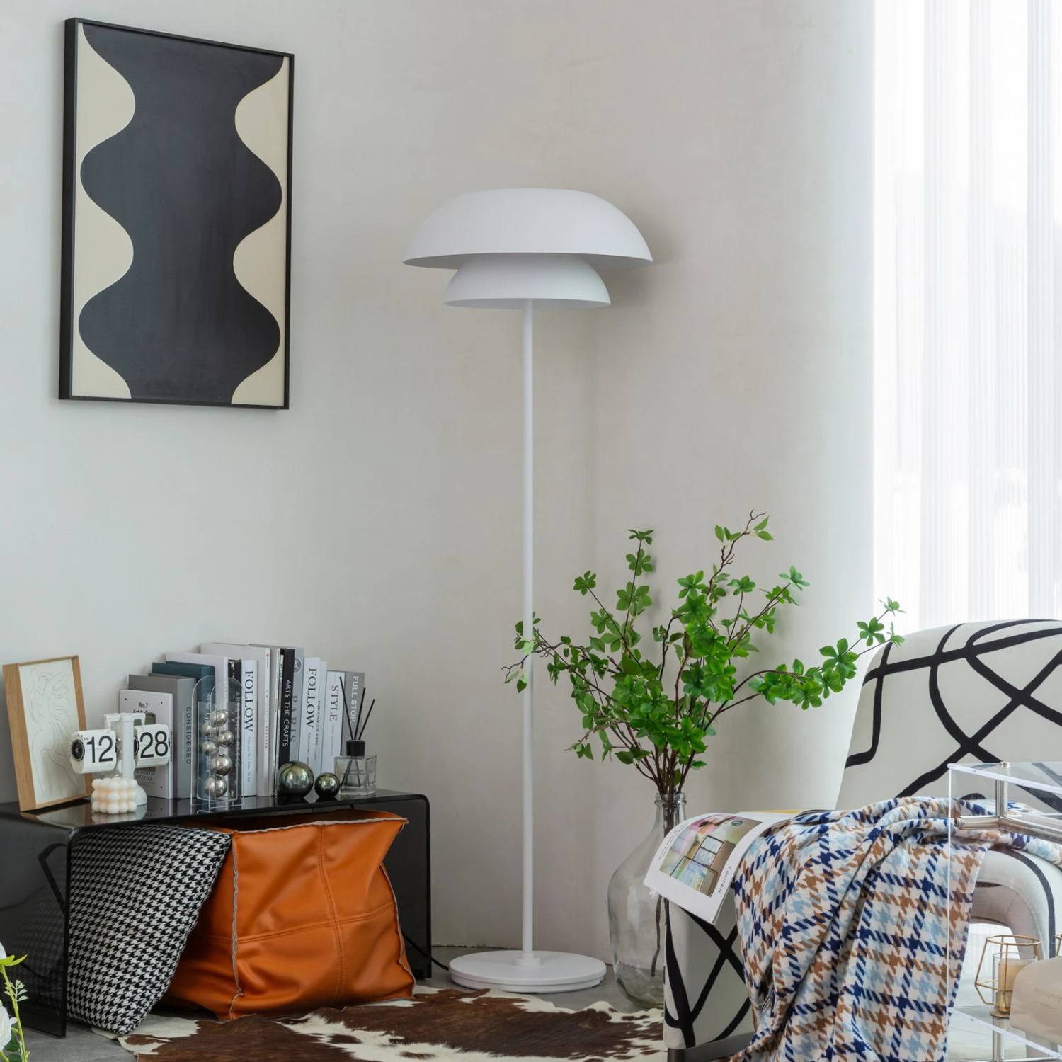 Lucande Kellina Stehleuchte In Weiß 4 Lucande Kellina Stehleuchte In Weiß – Bild 2