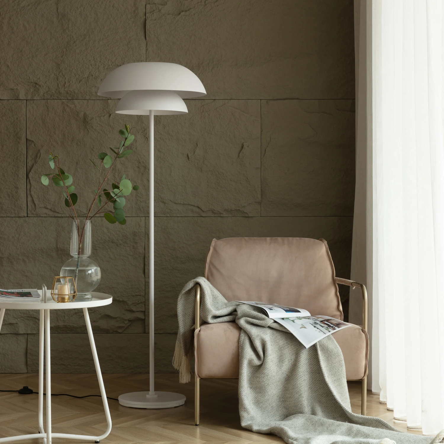 Lucande Kellina Stehleuchte In Weiß 5 Lucande Kellina Stehleuchte In Weiß – Bild 3