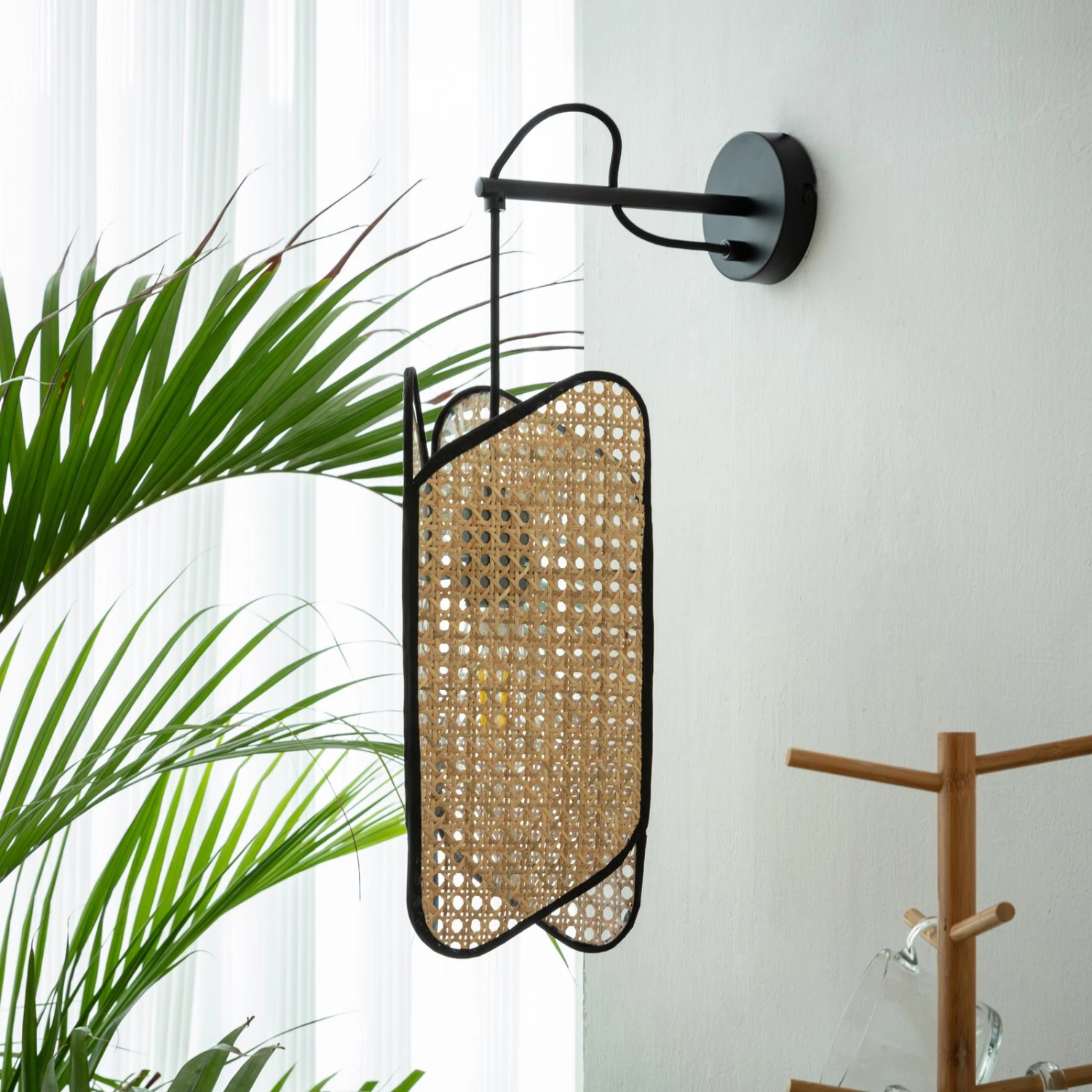 Lucande Bassiola Wandleuchte Mit Bambusschirm 4 Lucande Bassiola Wandleuchte Mit Bambusschirm – Bild 2