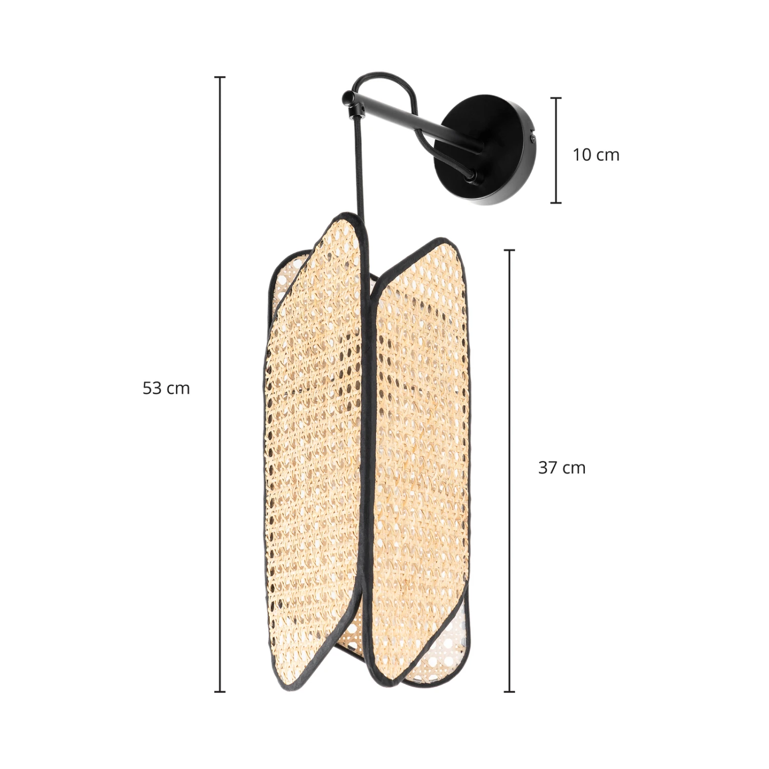 Lucande Bassiola Wandleuchte Mit Bambusschirm 6 Lucande Bassiola Wandleuchte Mit Bambusschirm – Bild 4