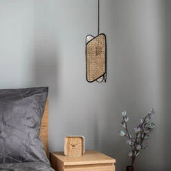 Lucande Bassiola Hängelampe Aus Bambus, 1-flammig -Lucande 9639776 2