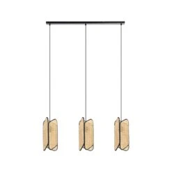 Lucande Bassiola Hängelampe Aus Bambus, 3-flammig -Lucande 9639777 2