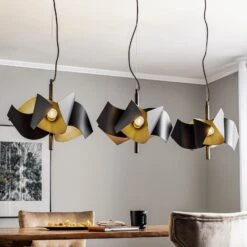 Lucande Imron Hängeleuchte, Dreiflammig, Schwarz