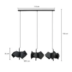 Lucande Imron Hängeleuchte, Dreiflammig, Schwarz 13 Lucande Imron Hängeleuchte, Dreiflammig, Schwarz -Lucande 9639781 3