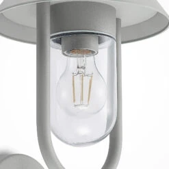 Lucande Olinum Außenwandleuchte, Silbergrau -Lucande 9647098 4