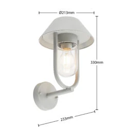 Lucande Olinum Außenwandleuchte, Silbergrau -Lucande 9647098 6