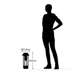 Lucande Olinum Sockelleuchte, Silbergrau -Lucande 9647102 6