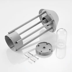 Lucande Olinum Sockelleuchte, Silbergrau -Lucande 9647102 8