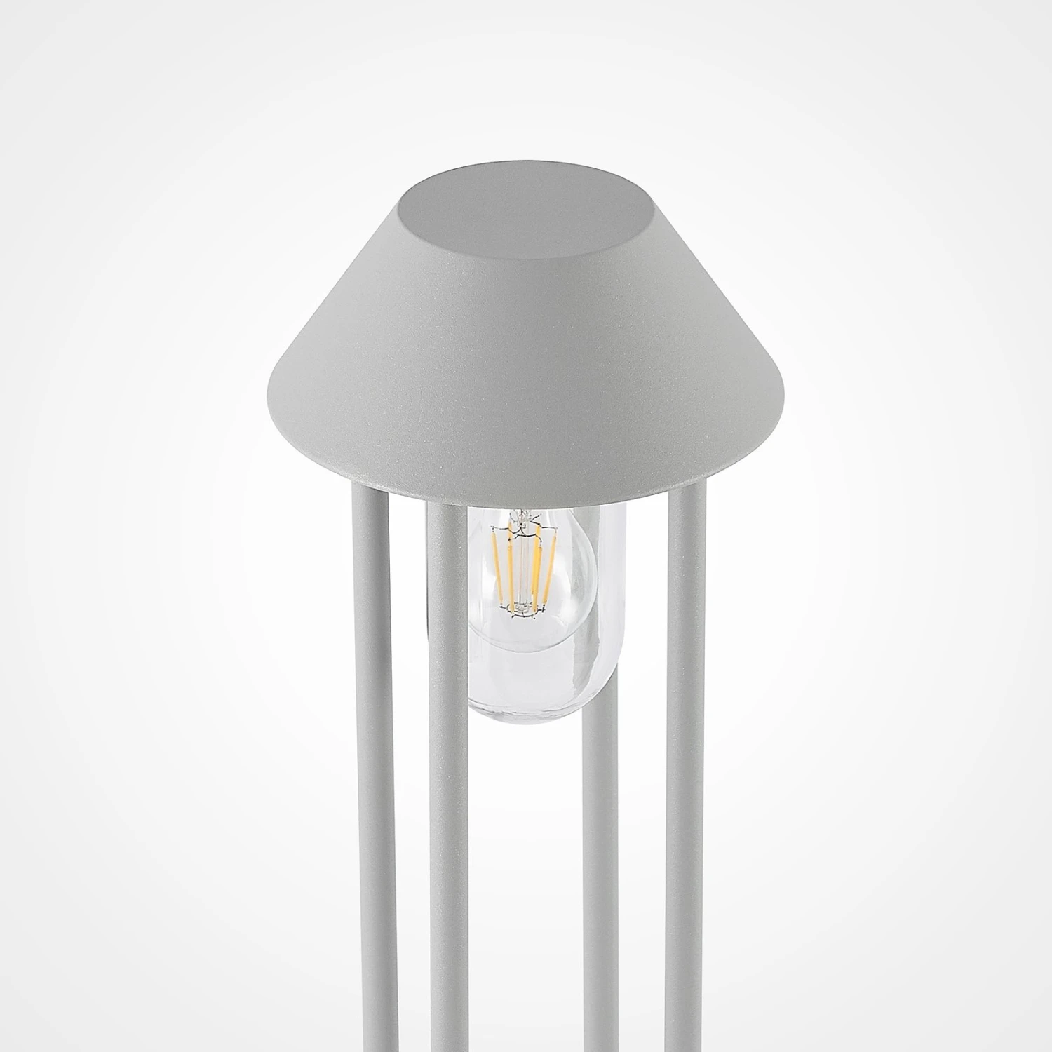 Lucande Olinum Wegeleuchte, Silbergrau 7 Lucande Olinum Wegeleuchte, Silbergrau – Bild 5