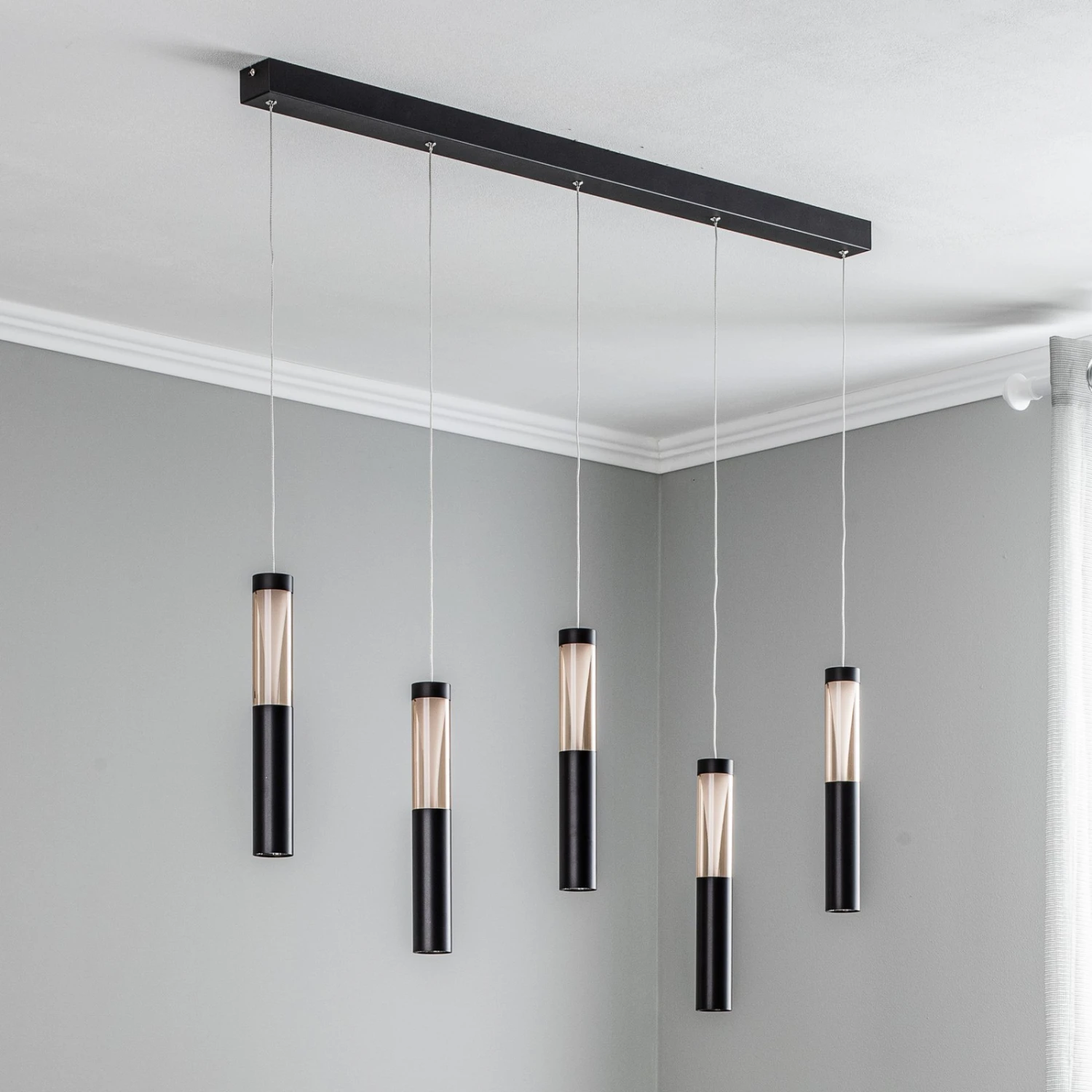 Lucande Danson LED-Pendelleuchte, Fünfflammig 3 Lucande Danson LED-Pendelleuchte, Fünfflammig