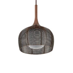 Lucande Tetira Hängelampe, 1-fl., 30 Cm, Braun -Lucande 9920004 4