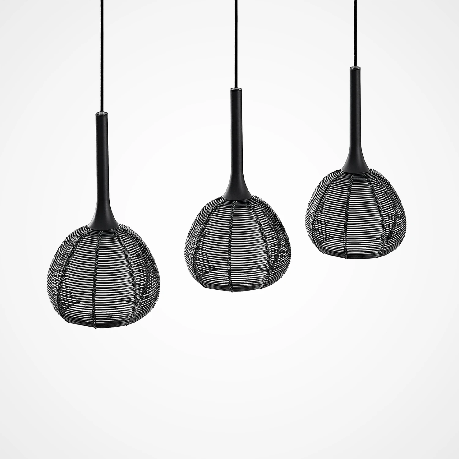 Lucande Tetira Hängelampe, 3-fl., Lang, Schwarz 6 Lucande Tetira Hängelampe, 3-fl., Lang, Schwarz – Bild 4