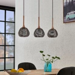 Lucande Tetira Hängelampe, 3-fl., Lang, Braun 13 Lucande Tetira Hängelampe, 3-fl., Lang, Braun -Lucande 9920008 2