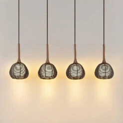 Lucande Tetira Hängelampe, 4-fl., Lang, Braun 13 Lucande Tetira Hängelampe, 4-fl., Lang, Braun -Lucande 9920010 2